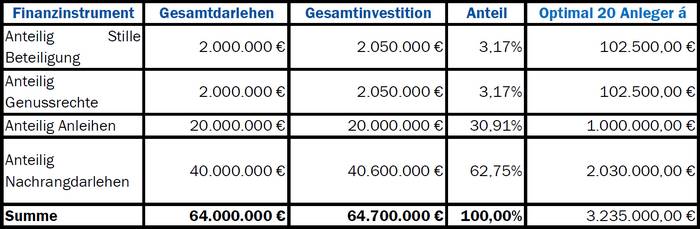 Die erste Grafik des Investitionskonzeptes