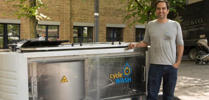 Saubere Räder ohne Kosten: Die innovative Fahrradwaschstraße cycleWASH in (Foto: cycleWASH)