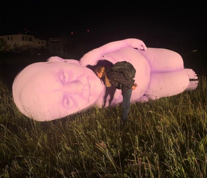 Figur Franklin bemalt per Airbrush für das Theater Mannheim (Foto: AIR promotion GmbH)