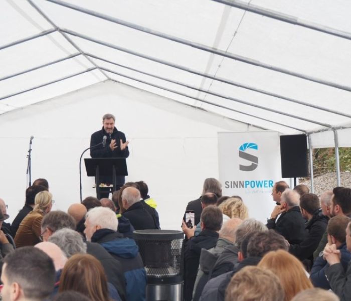Rede von Dr. Söder im Rahmen der Einweihung (Foto: SINN Power GmbH)