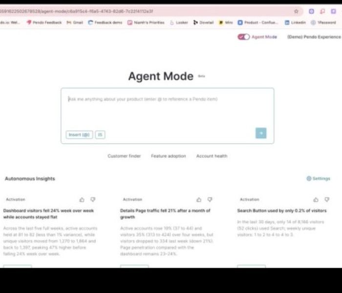 Pendo Agent Mode (Foto: Pendo)